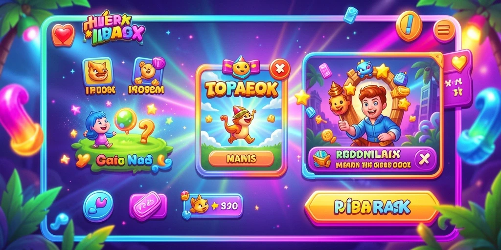 Skrin gameplay multiplayer yang seru dan interaktif.