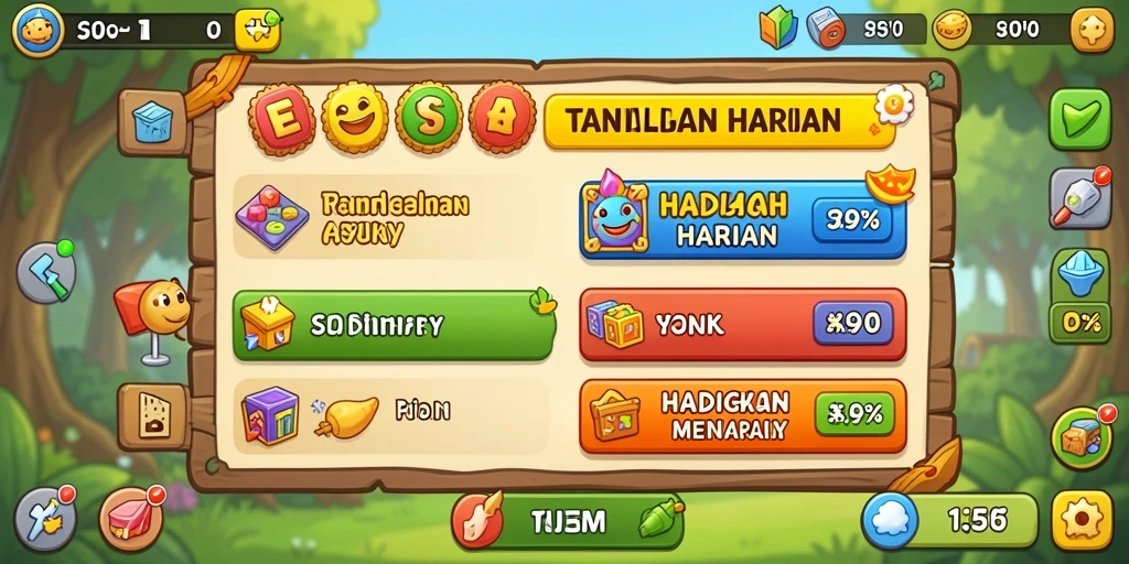 Beragam permainan slot dengan tema yang bervariasi.