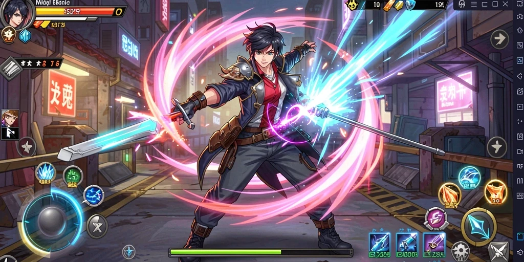 Lingkungan permainan yang kaya dan detail.